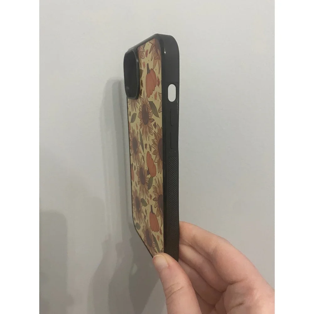 iPhone 14 Plus Case Unisex One Size Yellow Sunflower Pumpkin Fall Floral Pattern